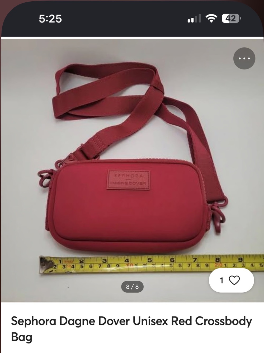 Dagne Dover Red Crossbody with Adjustable Strap